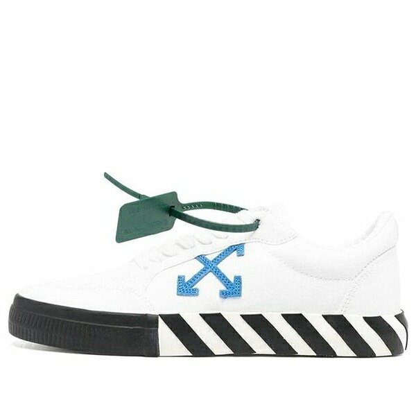 Off-White 象牙色 メンズ スニーカー  【Off-White Low Vulcanized Canvas Sneaker \u0027White Black Blue Orange\u0027 OMIA085F22FAB0010145】  大きさ US_10(28.0糎)