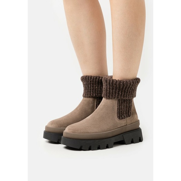 逆輸入 マルコポーロ レディース ブーツ シューズ PETRA Platform ankle boots taupe