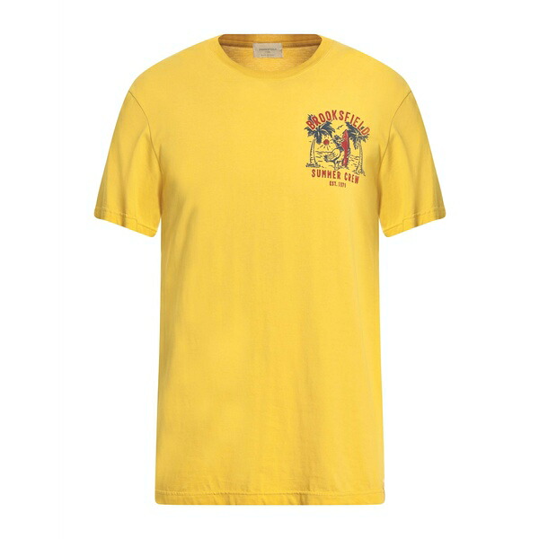 【送料無料】 ブルックスフィールド メンズ Tシャツ トップス T-shirts Yellow