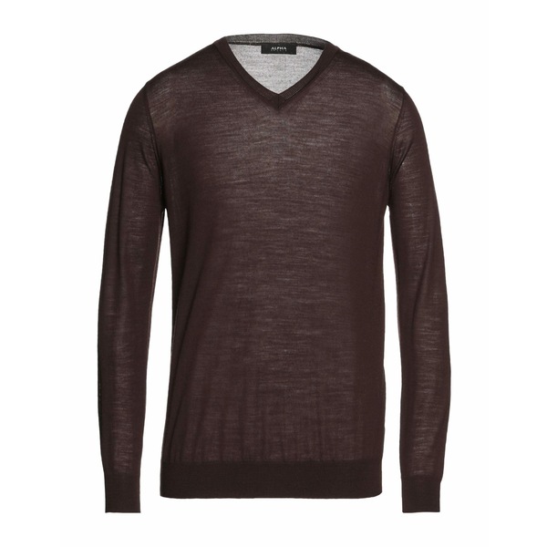 【貨物輸送無料】 アルファス テューディオ メンズ 編み物\u0026スウェーター アウター Sweaters Brown メンズファッション-トップス-ニット・セーター