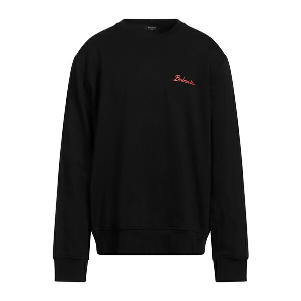 【送料無料】 バルマン メンズ パーカー・スウェットシャツ アウター Sweatshirts Black
