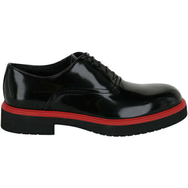 Ferragamo フェラガモ メンズ スニーカー  【Ferragamo Fiorino Leather Derby Loafers Black】  サイズ US_7.5(25.5cm) Black