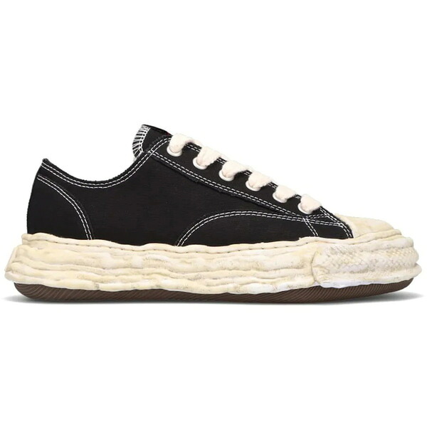 Maison Mihara Yasuhiro ミハラヤスヒロ メンズ スニーカー  【Maison Mihara Yasuhiro Peterson 23 Vintage Sole Canvas Low Black White】  サイズ EU_37(22.0cm) Black