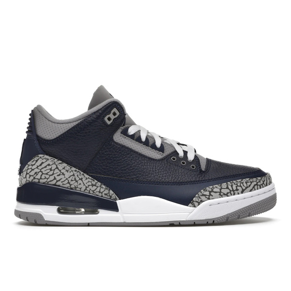 Jordan ジョーダン メンズ スニーカー  【Jordan 3 Retro Georgetown (2021)】  大きさ US_7.5(25.5糎) Midnight Navy/Cement Grey-White