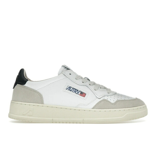 Autry オートリー メンズ スニーカー  【Autry Medalist Leather Low White Black Beige】  大きさ EU_41(26.0糎) White/Black/Beige