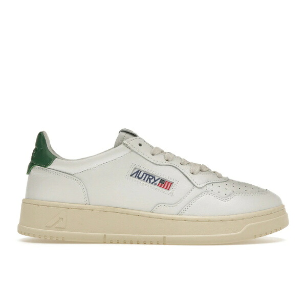 Autry オートリー メンズ スニーカー  【Autry Medalist Leather Low White Green】  サイズ EU_44(29.0cm) White/Green/Cream