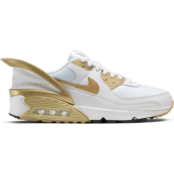 Nike ナイキ メンズ スニーカー  【Nike Air Max 90 Flyease White Gold】  大きさ US_M_14 White/White-Black-Metallic Gold