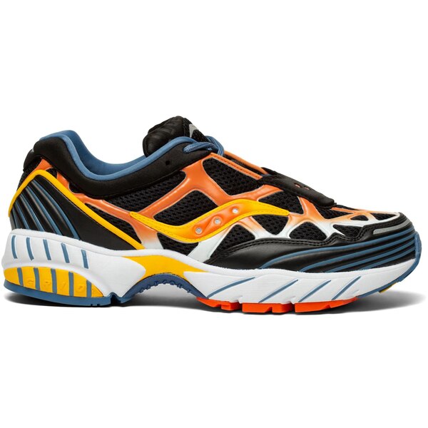 Saucony サッカニー メンズ スニーカー  【Saucony Grid Web Black Orange】  大いさ US_8.5(26.5糎) Black/Orange/Yellow