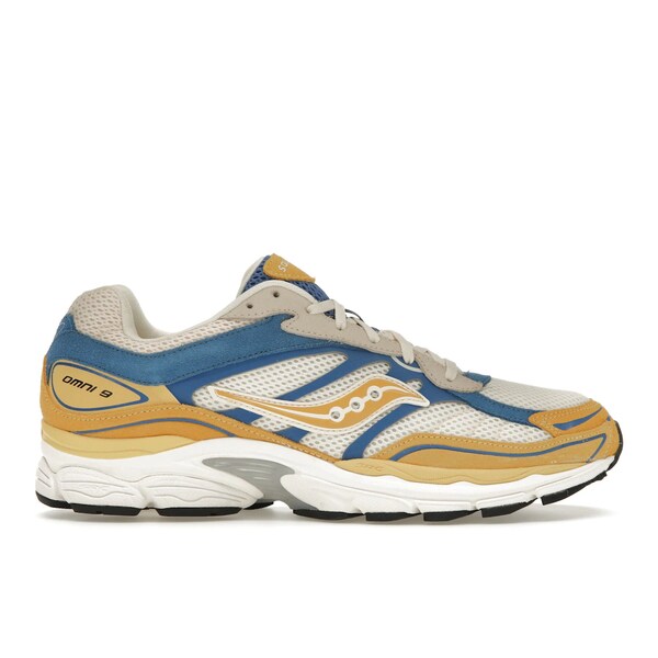 Saucony サッカニー メンズ スニーカー  【Saucony ProGrid Omni 9 Premium Cream Yellow Royal Blue】  大きさ US_8.5(26.5珊) Cream/Yellow