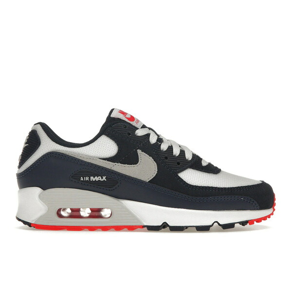 Nike ナイキ メンズ スニーカー  【Nike Air Max 90 Obsidian Track Red】  大いさ US_11.5(29.5糎) Obsidian/White/Track Red/Pure Platinum;