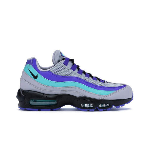 Nike ナイキ メンズ スニーカー  【Nike Air Max 95 Wolf Grey Grape】  大いさ US_6.5(24.5糎) Wolf Grey/Black-Indigo Burst-Hyper Jade