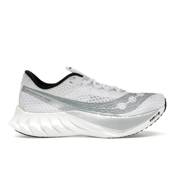 Saucony サッカニー メンズ スニーカー  【Saucony Endorphin Pro 4 White Silver】  大いさ US_9.5(27.5糎) White/Silver