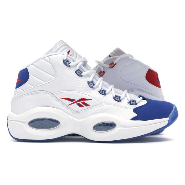 Reebok リーボック メンズ スニーカー  【Reebok Question Mid Double Cross】  大いさ US_12(30.0糎) White/Collegiate Royal-Primal Red