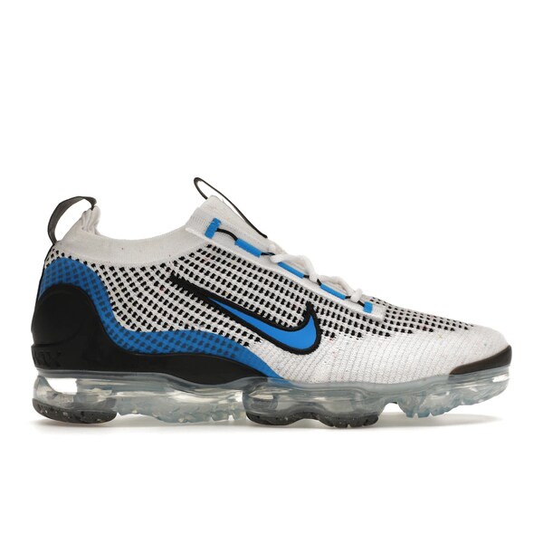Nike ナイキ メンズ スニーカー  【Nike Air VaporMax 2021 Flyknit White Black Photo Blue】  大いさ US_7.5(25.5糎) White/Black/Metallic Silver/Photo Blue