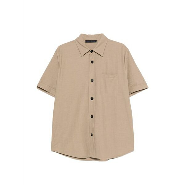 ハリスワーフロンドン メンズ プルオーバー トップス Summer button short-sleeve shirt Neutrals