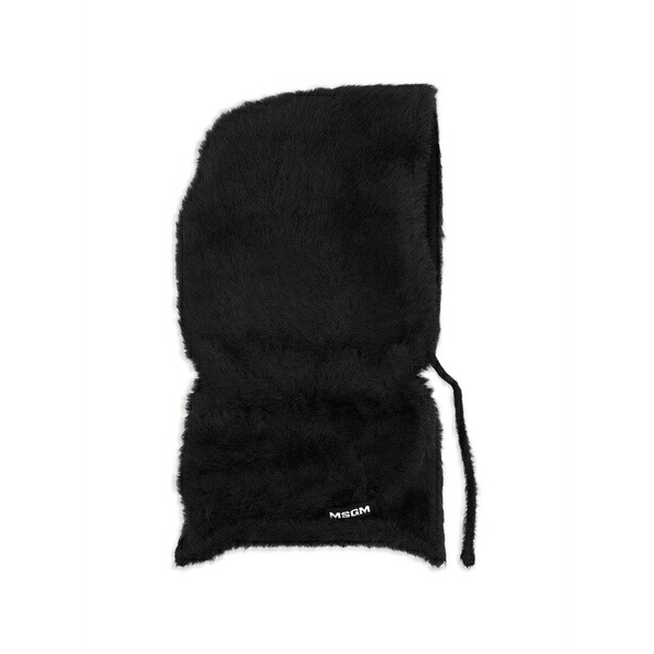 エムエスジイエム レディース 帽子 アクセサリー Logo-detail balaclava Black｜asty