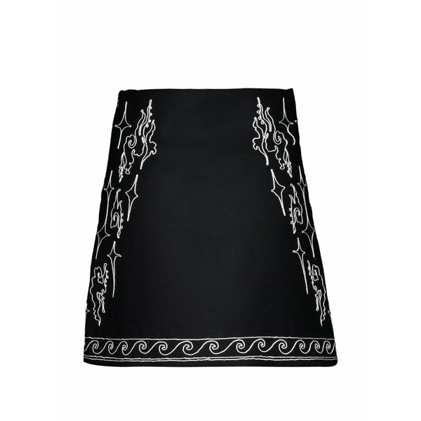 ゼウスプラスディオーニ レディース スコート ボトムス Embroidery mini skirt Black