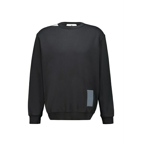 ストーンアイランド メンズ ティーシャツ トップス Marina logo-patch sweater Black トップス-Tシャツ・カットソー-メンズファッション