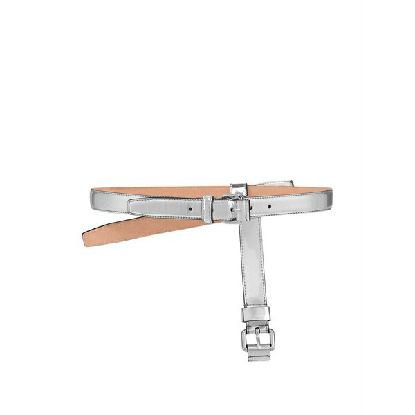 モスキーノ レディース 胴締め 佩び物 Bow-detail buckle belt Silver