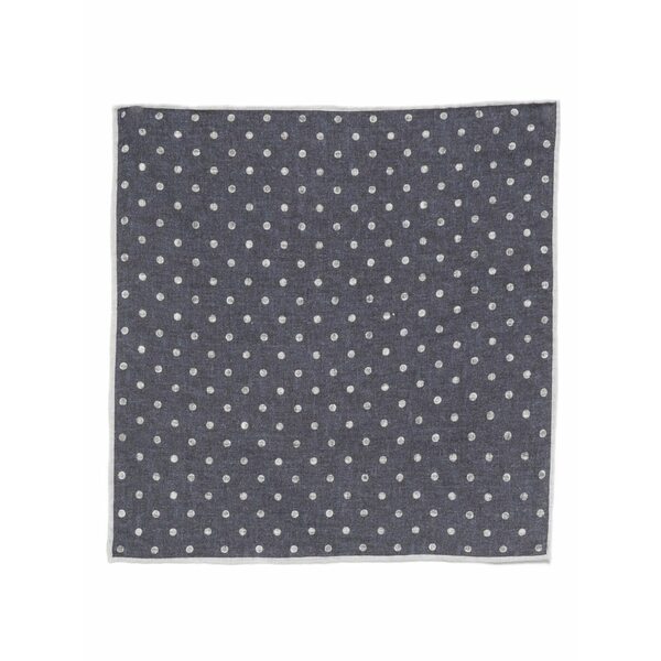イレブンティ メンズ マフラー・ストール・スカーフ アクセサリー Polka dot pocket square Blue|asty