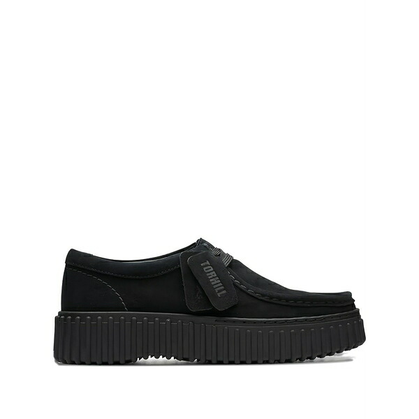 クラークス レディース スリッポン・ローファー シューズ Suede lace-up loafers Black|asty