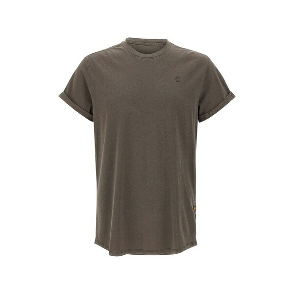 ジースター メンズ プルオーバー トップス Lash rolled-hem t-shirt Brown
