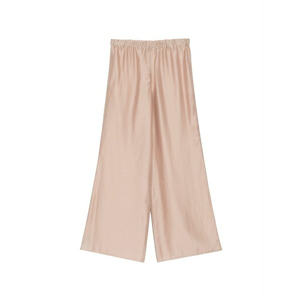 セブンティ レディース カジュアルパンツ ボトムス Elasticated-waistband wide-leg trousers Neutrals｜asty