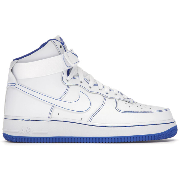 Nike ナイキ メンズ スニーカー 【Nike Air Force 1 High White Royal Blue Contrast Stitch】 サイズ US_8(26.0cm) White/Royal Blue|asty