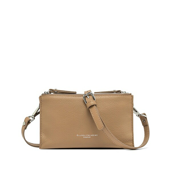 ジャンニ・キアリーニ レディース クラッチバッグ バッグ Grained-leather clutch bag Neutrals｜asty