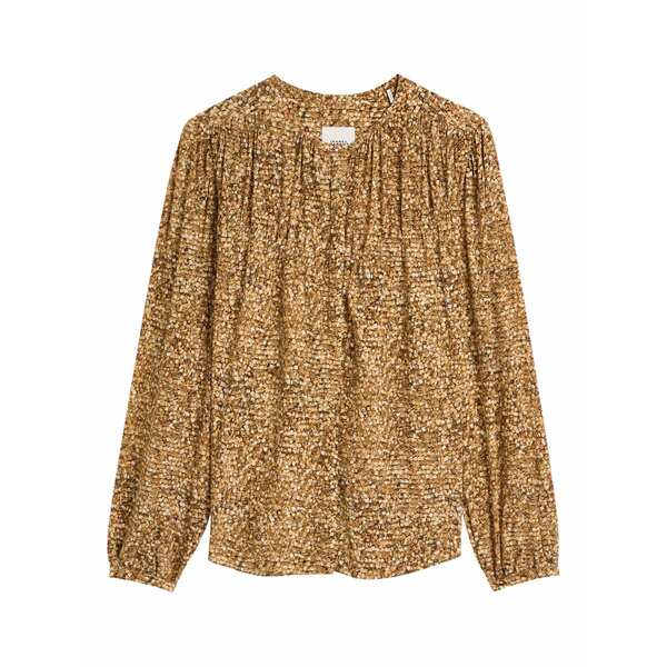 イザベル マラン レディース シャツ トップス Sally long-sleeve printed blouse Brown|asty