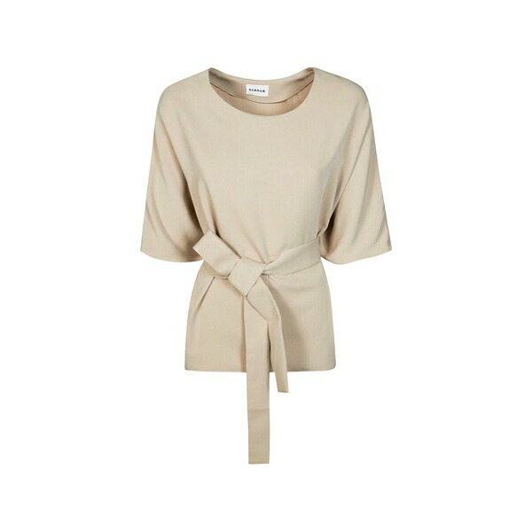 パロッシュ レディース シャツ トップス Tie-waist blouse Neutrals|asty