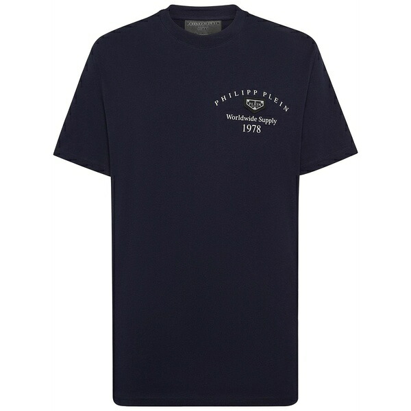 フィリッププレイン メンズ Tシャツ トップス L'homme t-shirt Blue｜asty 46,680円
