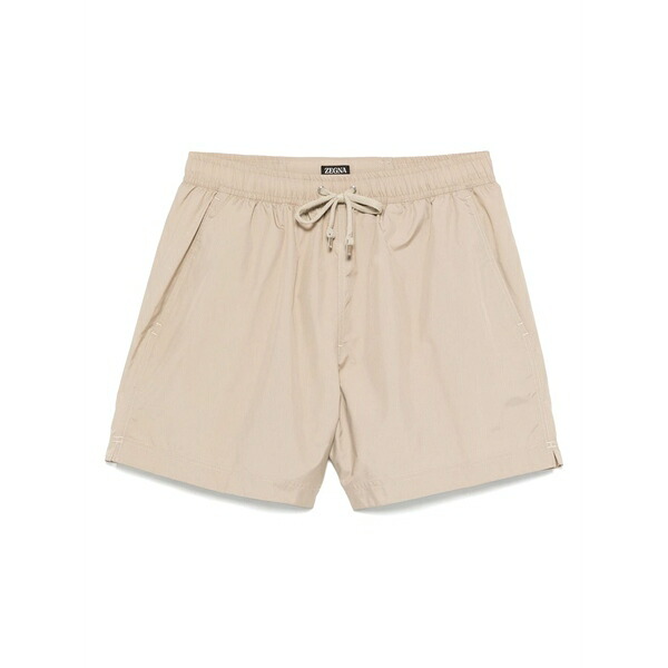 ゼニア メンズ カジュアルパンツ ボトムス Drawstring swim shorts Neutrals|asty