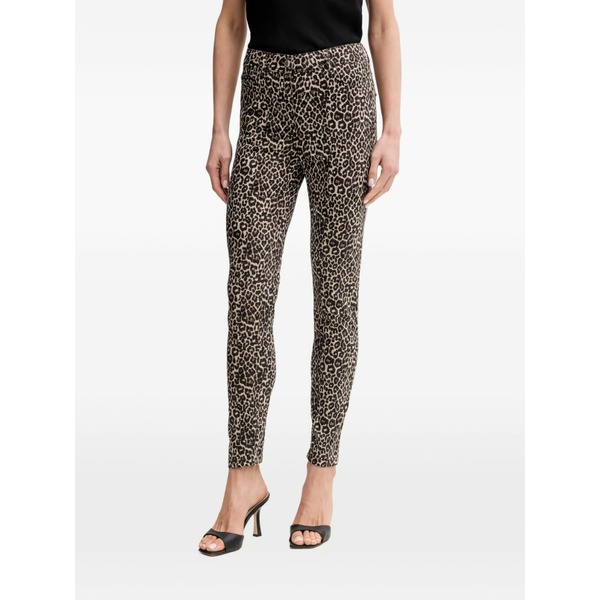 モーガンレーン レディース デニムパンツ ボトムス Leopard-print jeans Neutrals|asty