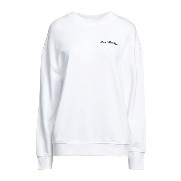【送料無料】 モスキーノ レディース パーカー・スウェットシャツ アウター Sweatshirts White
