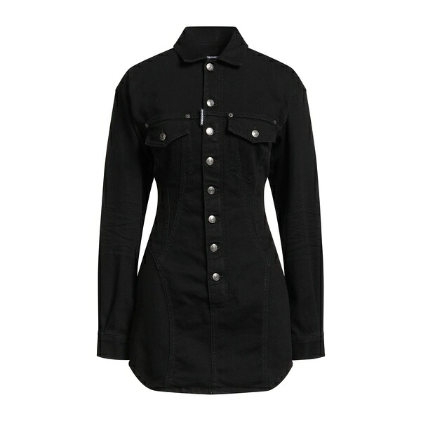 【送料無料】 ディースクエアード レディース ワンピース トップス Mini dresses Black|asty
