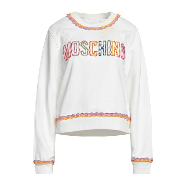 【送料無料】 モスキーノ レディース パーカー・スウェットシャツ アウター Sweatshirts White