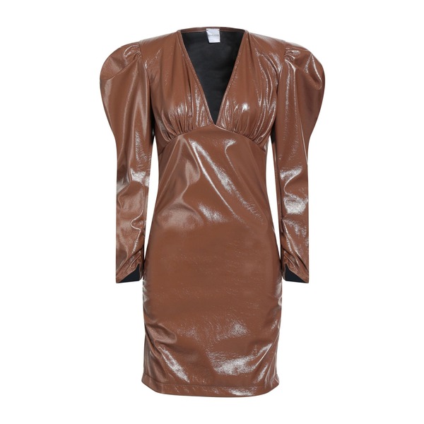【送料無料】 マルスム レディース ワンピース トップス Mini dresses Brown