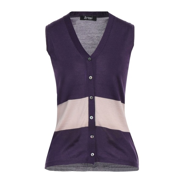 【貨物輸送無料】 ラ サクラ色 レディース ジレー アウター Cardigans Purple