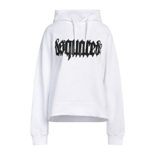 【送料無料】 ディースクエアード レディース パーカー・スウェットシャツ アウター Sweatshirts White