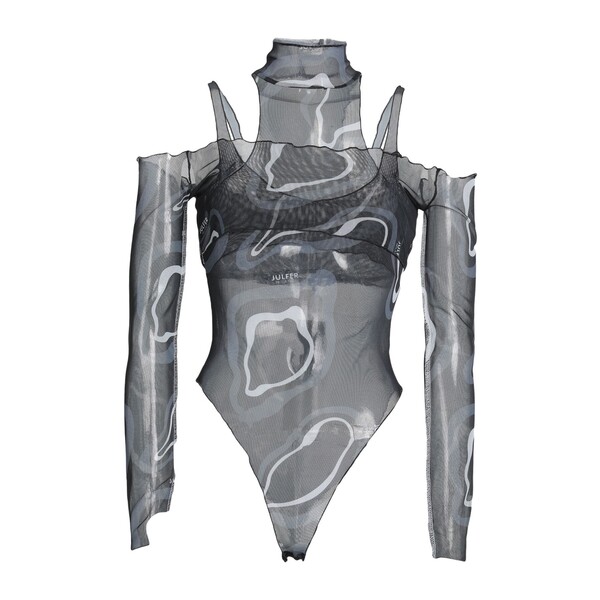 【送料無料】 ジュルファー レディース Tシャツ トップス Bodysuits Black