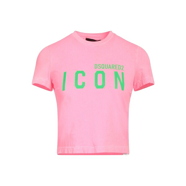 【送料無料】 ディースクエアード レディース Tシャツ トップス T-shirts Pink