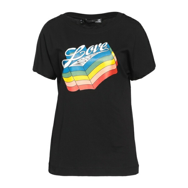 【送料無料】 モスキーノ レディース Tシャツ トップス T-shirts Black 12,760円