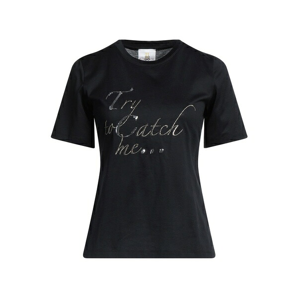 【送料無料】 イレブン88 レディース Tシャツ トップス T-shirts Black