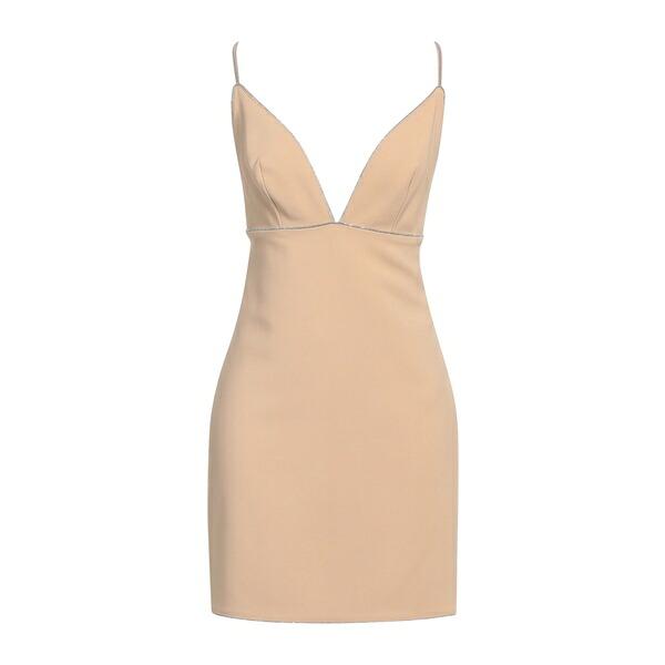 【送料無料】 エリザベスフランキ レディース ワンピース トップス Mini dresses Beige