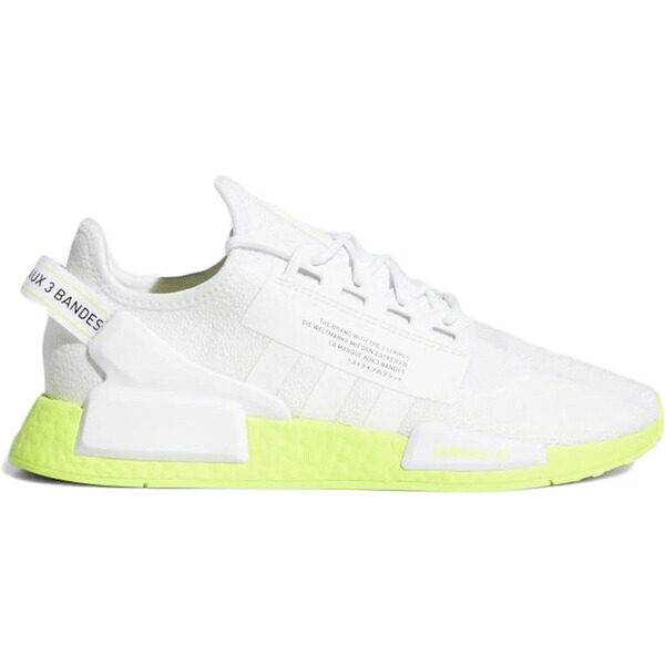 adidas アディダス メンズ スニーカー 【adidas NMD_R1 V2 Cloud White Neon】 サイズ US_M_13 Cloud White / Cloud White / Core Black｜asty 56,280円