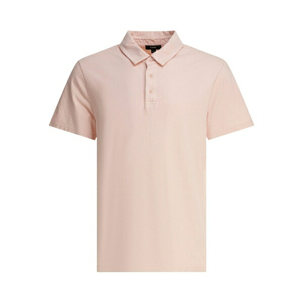 ヴィンス メンズ スポーツシャツ トップス Button-down cotton polo shirt Pink