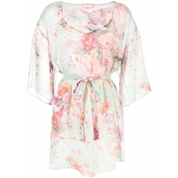 ツイン仕掛ける レディース 衣装 トップス Floral-print belted dress Green