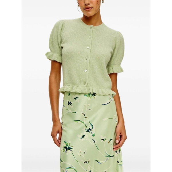 レイルズ レディース ジレー アウター Lora ruffled-sleeve cardigan Green