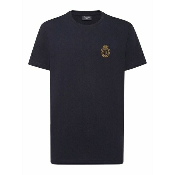 ビリオネア メンズ ティーシャツ トップス Crest round-neck t-shirt Blue